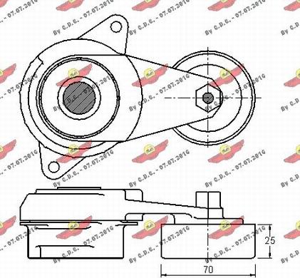 Autokit 03.81538 - Tendeur de courroie, courroie trapézoïdale à nervures cwaw.fr