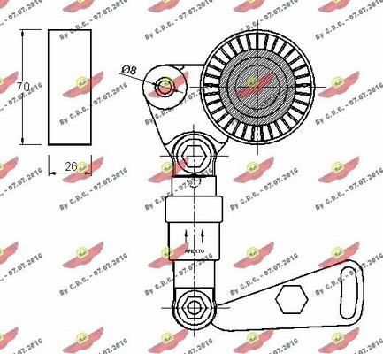 Autokit 03.81195 - Poulie renvoi / transmission, courroie trapézoïdale à nervures cwaw.fr