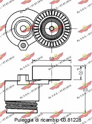 Autokit 03.81227 - Tendeur de courroie, courroie trapézoïdale à nervures cwaw.fr