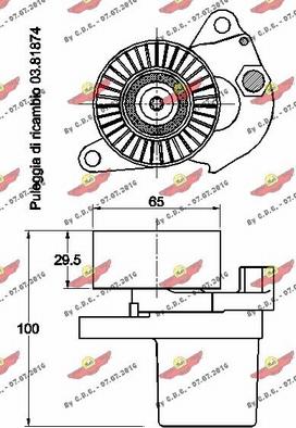 Autokit 03.81712 - Tendeur de courroie, courroie trapézoïdale à nervures cwaw.fr