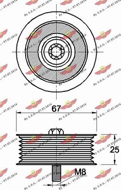 Autokit 03.81782 - Poulie renvoi / transmission, courroie trapézoïdale à nervures cwaw.fr