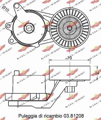 Autokit 03.82090 - Poulie renvoi / transmission, courroie trapézoïdale à nervures cwaw.fr