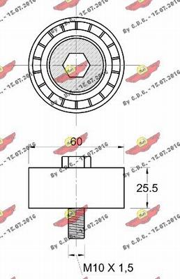 Autokit 03.82044 - Poulie renvoi / transmission, courroie trapézoïdale à nervures cwaw.fr