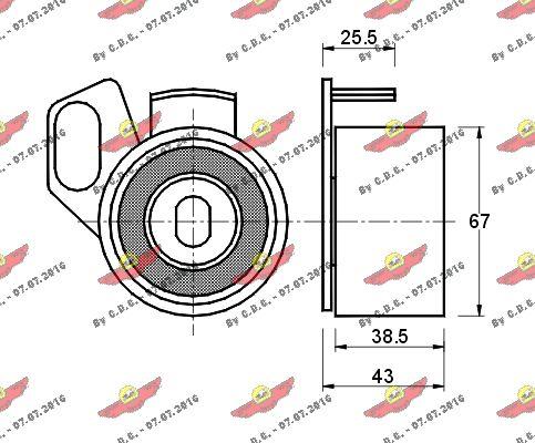 Autokit 03.396 - Poulie-tendeur, courroie de distribution cwaw.fr