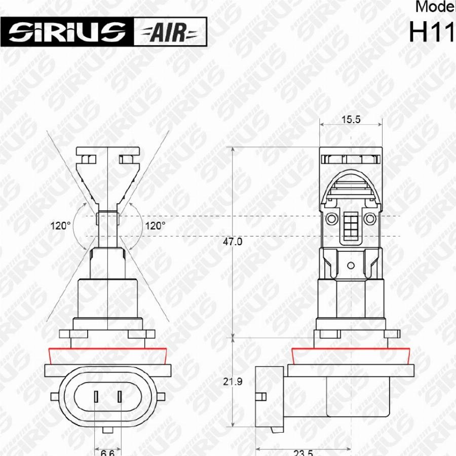 Automotive Accessori XL H11 AIR - Ampoule, projecteur longue portée cwaw.fr