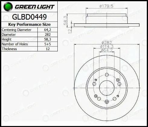 AutomotiveAdriado GLBD0449 - Disque de frein cwaw.fr