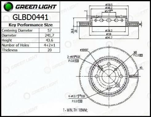 AutomotiveAdriado GLBD0441 - Disque de frein cwaw.fr