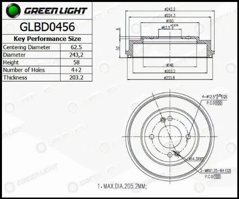 AutomotiveAdriado GLBD0456 - Disque de frein cwaw.fr