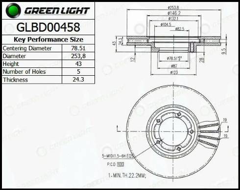 AutomotiveAdriado GLBD0458 - Disque de frein cwaw.fr