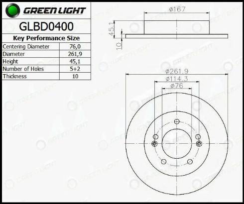 AutomotiveAdriado GLBD0400 - Disque de frein cwaw.fr