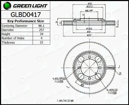 AutomotiveAdriado GLBD0417 - Disque de frein cwaw.fr