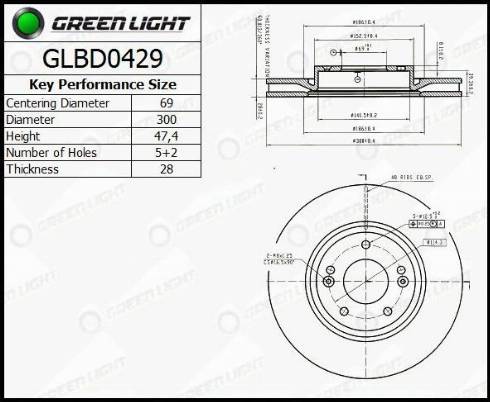 AutomotiveAdriado GLBD0429 - Disque de frein cwaw.fr