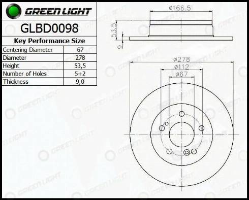 AutomotiveAdriado GLBD0098 - Disque de frein cwaw.fr