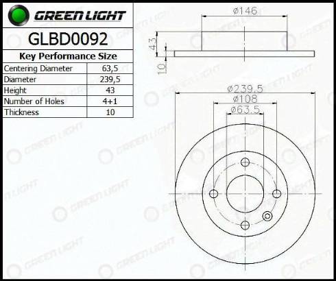 AutomotiveAdriado GLBD0092 - Disque de frein cwaw.fr