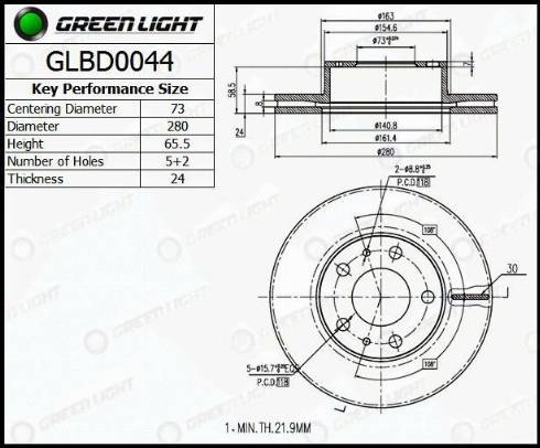 AutomotiveAdriado GLBD0044 - Disque de frein cwaw.fr