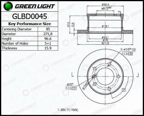 AutomotiveAdriado GLBD0045 - Disque de frein cwaw.fr