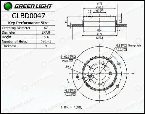 AutomotiveAdriado GLBD0047 - Disque de frein cwaw.fr