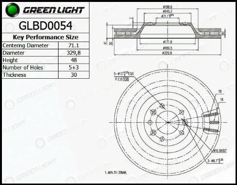 AutomotiveAdriado GLBD0054 - Disque de frein cwaw.fr