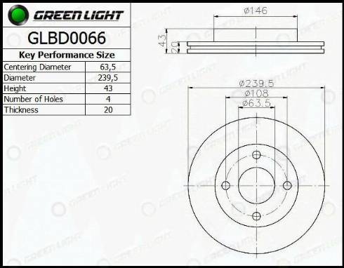 AutomotiveAdriado GLBD0066 - Disque de frein cwaw.fr