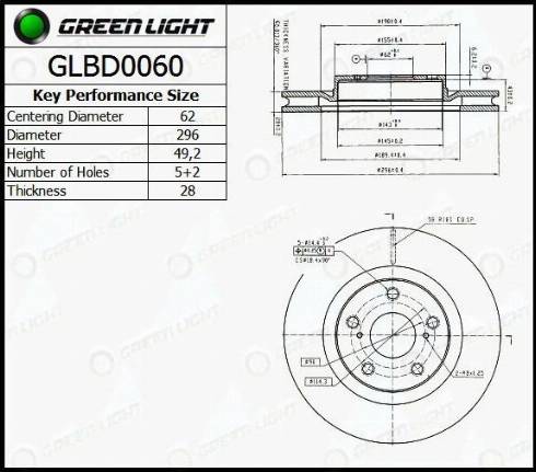 AutomotiveAdriado GLBD0060 - Disque de frein cwaw.fr