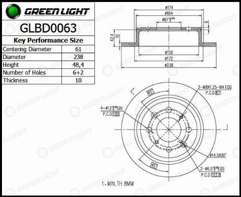 AutomotiveAdriado GLBD0063 - Disque de frein cwaw.fr