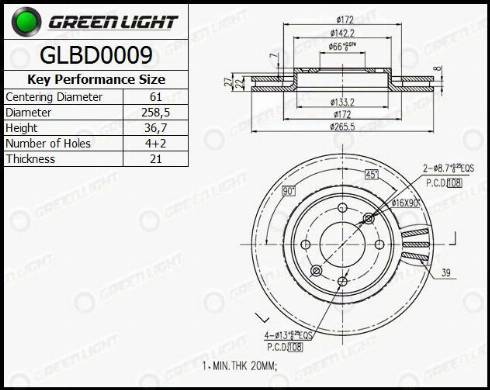 AutomotiveAdriado GLBD0009 - Disque de frein cwaw.fr