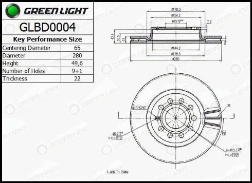 AutomotiveAdriado GLBD0004 - Disque de frein cwaw.fr