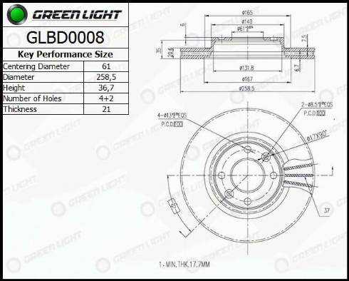 AutomotiveAdriado GLBD0008 - Disque de frein cwaw.fr