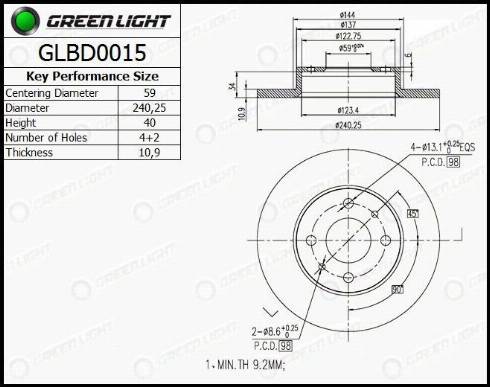 AutomotiveAdriado GLBD0015 - Disque de frein cwaw.fr