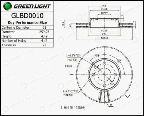 AutomotiveAdriado GLBD0010 - Disque de frein cwaw.fr