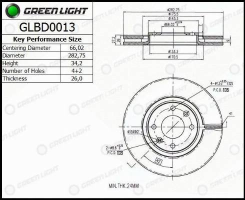 AutomotiveAdriado GLBD0013 - Disque de frein cwaw.fr