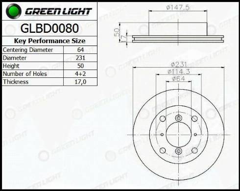 AutomotiveAdriado GLBD0080 - Disque de frein cwaw.fr