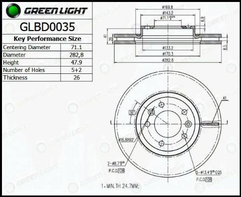 AutomotiveAdriado GLBD0035 - Disque de frein cwaw.fr