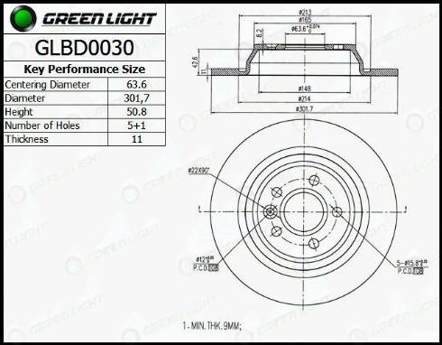 AutomotiveAdriado GLBD0030 - Disque de frein cwaw.fr