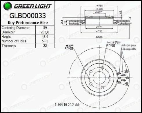 AutomotiveAdriado GLBD0033 - Disque de frein cwaw.fr