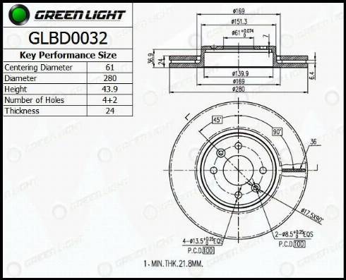 AutomotiveAdriado GLBD0032 - Disque de frein cwaw.fr