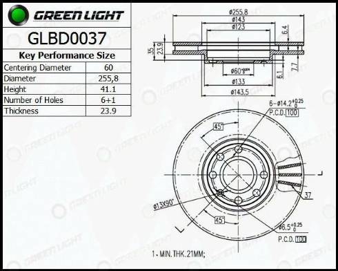 AutomotiveAdriado GLBD0037 - Disque de frein cwaw.fr