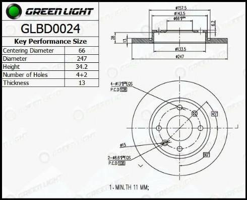 AutomotiveAdriado GLBD0024 - Disque de frein cwaw.fr