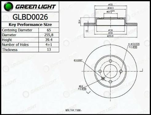 AutomotiveAdriado GLBD0026 - Disque de frein cwaw.fr