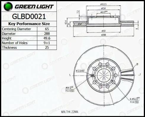 AutomotiveAdriado GLBD0021 - Disque de frein cwaw.fr