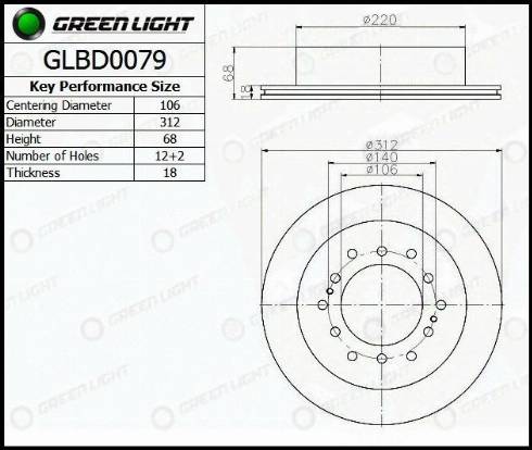 AutomotiveAdriado GLBD0079 - Disque de frein cwaw.fr