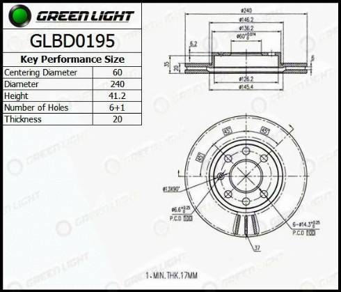 AutomotiveAdriado GLBD0195 - Disque de frein cwaw.fr