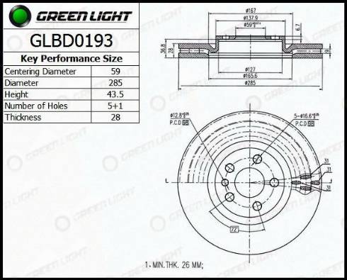 AutomotiveAdriado GLBD0193 - Disque de frein cwaw.fr