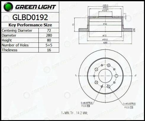 AutomotiveAdriado GLBD0192 - Disque de frein cwaw.fr