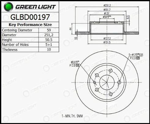 AutomotiveAdriado GLBD0197 - Disque de frein cwaw.fr