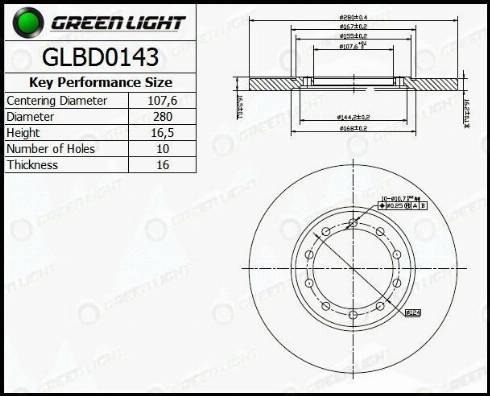 AutomotiveAdriado GLBD0143 - Disque de frein cwaw.fr