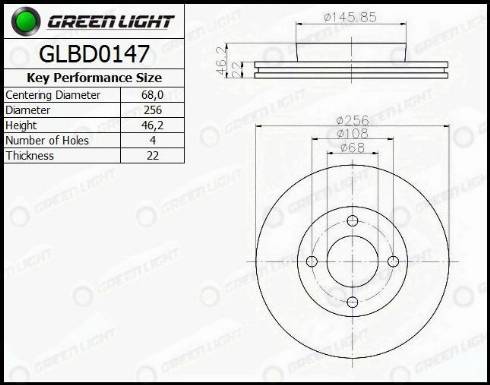 AutomotiveAdriado GLBD0147 - Disque de frein cwaw.fr