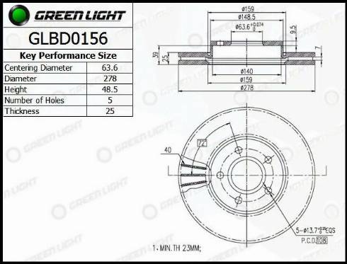 AutomotiveAdriado GLBD0156 - Disque de frein cwaw.fr