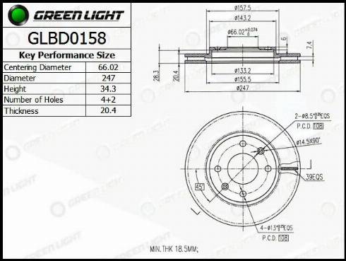 AutomotiveAdriado GLBD0158 - Disque de frein cwaw.fr