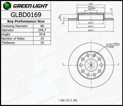 AutomotiveAdriado GLBD0169 - Disque de frein cwaw.fr